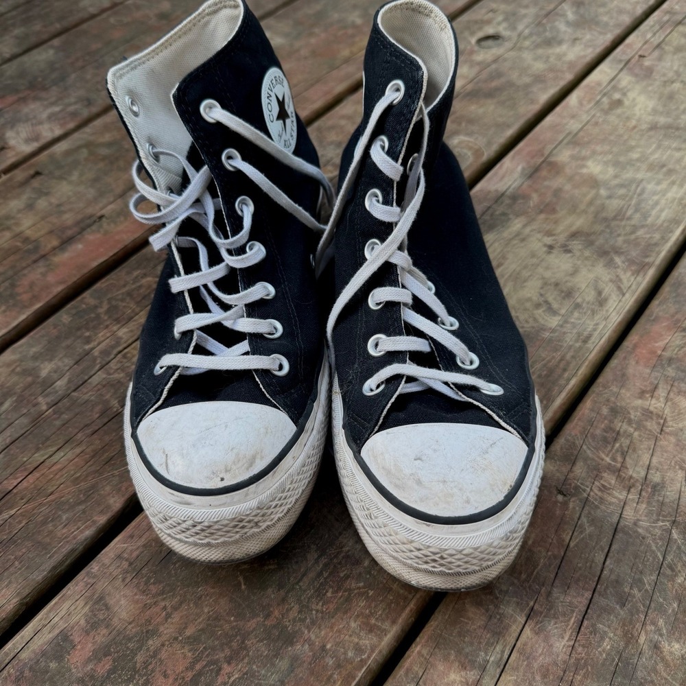 Converse Chuck Taylor All Star Lift Platform Black White 560845F Womens 9.5